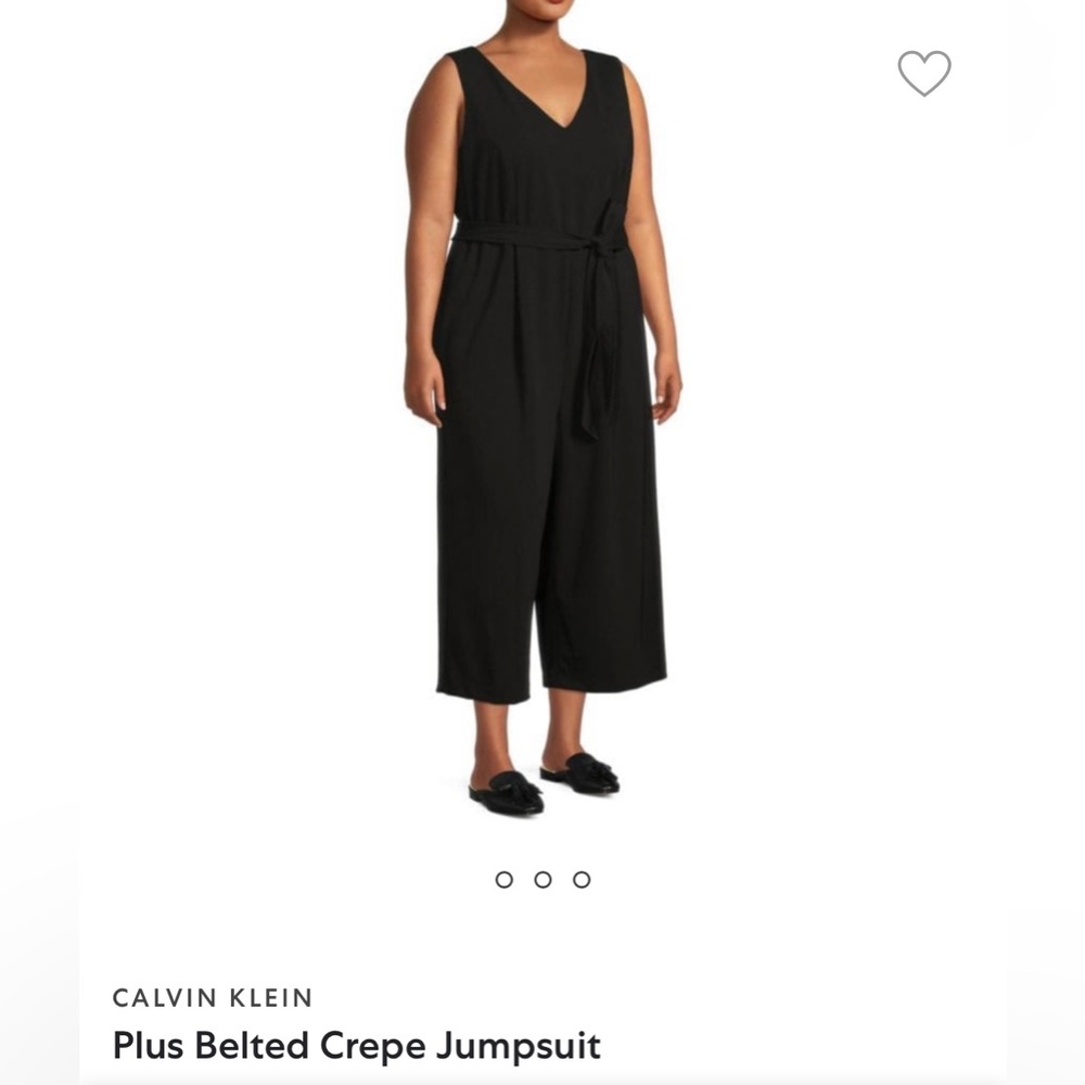 Calvin Klein plus belted jumpsuit